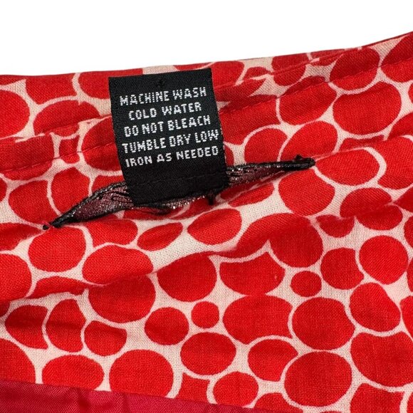 Tres Chic Retro/50's/Pinup Geo Print Red Full Circle Skirt Women's Size Medium - Picture 6 of 6